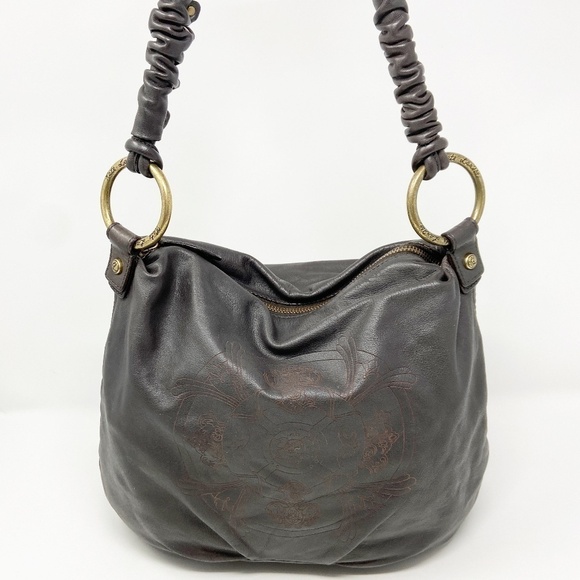 KATE LANDRY | Embossed Leather Shoulder Bag - Picture 6 of 16